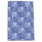 Winter Snowflake Mittlere Geschenktasche Mittlere Geschenktüte (Vorderseite)
