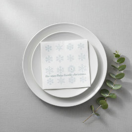 Winter Snowflake Monogram Weihnachtsbuch Napkins Serviette
