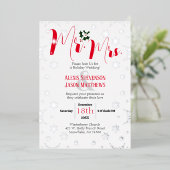 Winter Snowflake Mr. und Mrs. Christmas Folieneinladung (Stehend vorne)