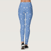 Winter Snowflake Muster Licht Weihnachten Leggings (Rückseite)