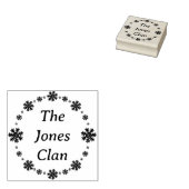 Winter Snowflake Niedlich Moderne Elegante Minimal Gummistempel (Stempel)