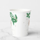 Winter Snowflake Pine cone Baby Shower Welcome Pappbecher (Rechts)