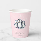 Winter Snowflake Pinguin Kinderdusche Pappbecher (Vorderseite)