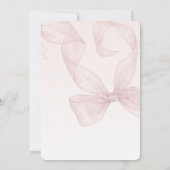 Winter Snowflake Pink Bow 30th Birthday Party Einladung (Rückseite)