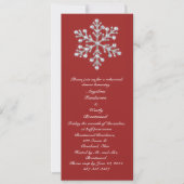 Winter Snowflake Probe Dinner Einladung (Vorderseite)