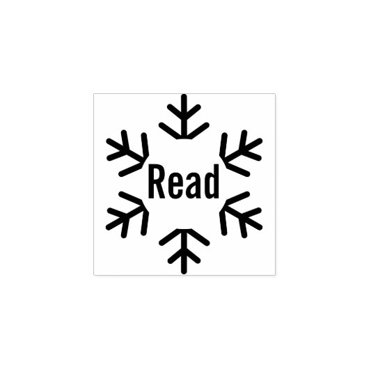 Winter Snowflake Read Teacher Classroom Library Gummistempel (Prägung)