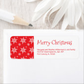 Winter Snowflake Red Simple Fun Frohe Weihnachten (Insitu)