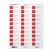 Winter Snowflake Red Simple Fun Frohe Weihnachten (Vorne)