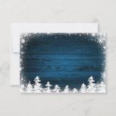 Winter Snowflake Rustikale Details Karte einfügen (Rückseite)