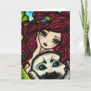 Winter Snowflake Siegel Mermaid Fantasy Art Card Feiertagskarte