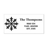 Winter Snowflake Silhouette With Custom Address Permastempel (Design)