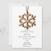 Winter Snowflake Skandinavien Minimaler Urlaub Einladung (Vorderseite)