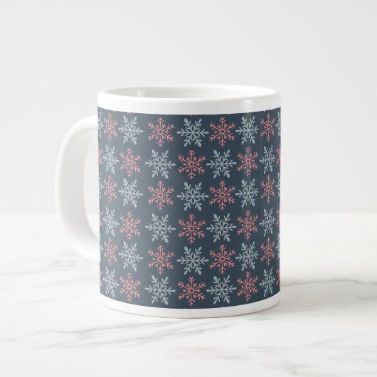 Winter Snowflake Specialty Mug Jumbo-Tasse (Vorderseite Links)