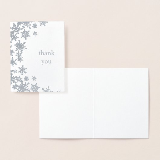 Winter Snowflake Swirt Danke Foil Card Folienkarte (Anzeige)