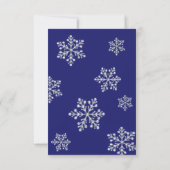 Winter Snowflake UAWG indigo RSVP Karte (Rückseite)