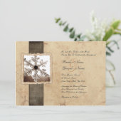 Winter Snowflake Vintage Hochzeit Einladungen (Stehend Vorderseite)