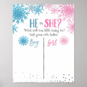 Winter Snowflake Voting Board Poster (Vorne)