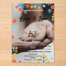 Winter Snowflake Wedding Invitation Acryleinladungen