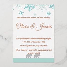 Winter Snowflake Wedding Invitation​ Folieneinladung