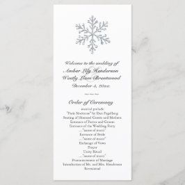 Winter Snowflake Wedding Programm (weiß)