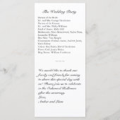 Winter Snowflake Wedding Programm (weiß) (Rückseite)