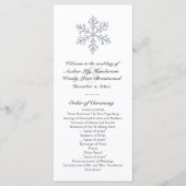 Winter Snowflake Wedding Programm (weiß) (Vorderseite)