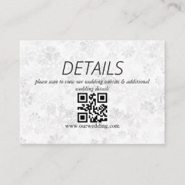 Winter Snowflake Wedding QR Code Begleitkarte