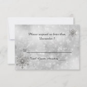 Winter Snowflake Wedding RSVP Card Karte (Vorderseite)