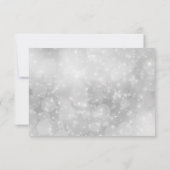 Winter Snowflake Wedding RSVP Card Karte (Rückseite)