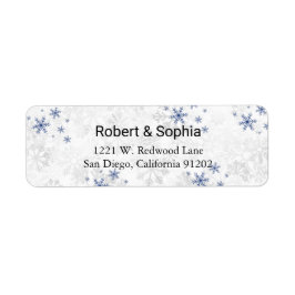 Winter Snowflake Wedding Rücksendeadresse Label