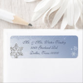 Winter Snowflake Wedding Rücksendeadresse Label (Insitu)