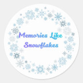 Winter Snowflake Wreath Sticker (Vorderseite)