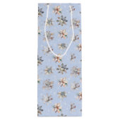 Winter Snowflakes and Sparkles Gift Bag Geschenktüte Für Weinflaschen (Rückseite)