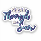 Winter Snowflakes  Aufkleber (Vorderseite)