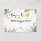 Winter Snowflakes Baby Duschdusche Windelwanne Raf Begleitkarte (Vorderseite)