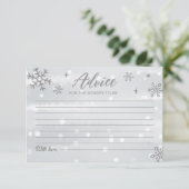 Winter Snowflakes Baby Gray Duschberatung Karten (Stehend Vorderseite)