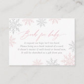 Winter Snowflakes Baby Showbücher für Baby Begleitkarte (Vorderseite)