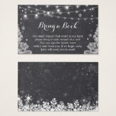 Winter Snowflakes Baby Showcard Reservierungskarte (Vorne & Hinten)