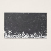 Winter Snowflakes Baby Showcard Reservierungskarte (Rückseite)