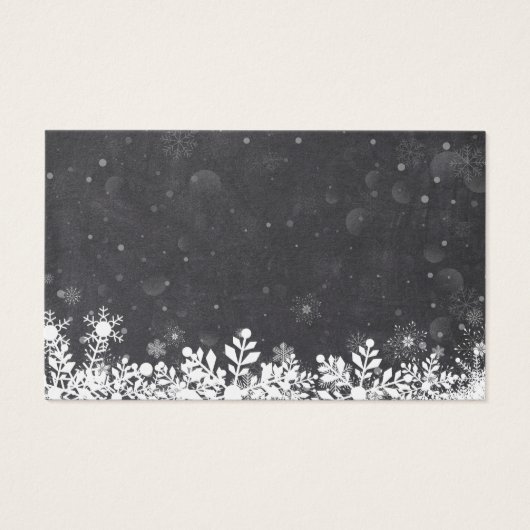Winter Snowflakes Baby Showcard Reservierungskarte (Rückseite)