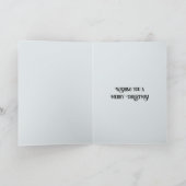 Winter Snowflakes Blue Owl Christmas Karte (Innenseite)