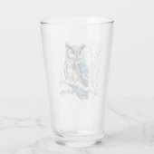 Winter Snowflakes Blue Owl Christmas Snow Glas (Rückseite)