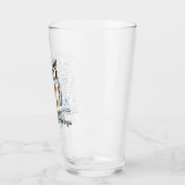 Winter Snowflakes Blue Owl Christmas Snow Glas (Links)