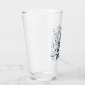 Winter Snowflakes Blue Owl Christmas Snow Glas (Rechts)