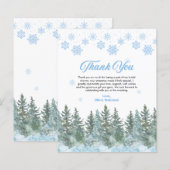 Winter Snowflakes Bridal Shower Thank You Card (Vorne/Hinten)