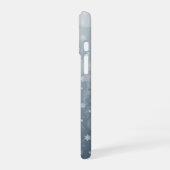 Winter Snowflakes Falling Snow Pattern Bokeh iPhone 16 Hülle (Linke Seite)