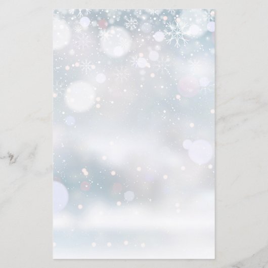 Winter Snowflakes Gästebuch Hochzeitsprogramm (Rückseite)