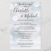 Winter Snowflakes Gästebuch Hochzeitsprogramm (Vorderseite)