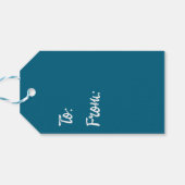 Winter Snowflakes  Geschenkanhänger (Rückseite Horizontal)