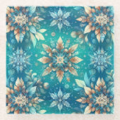 Winter Snowflakes  Glasuntersetzer (Vorderseite)